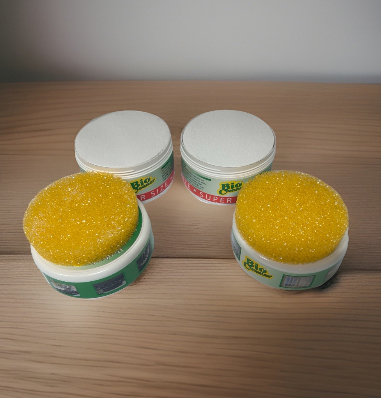 2 Bio Cleaner Natural Multi-Purpose Cleaner 17.5 oz W/Sponge NEW France Polishes
