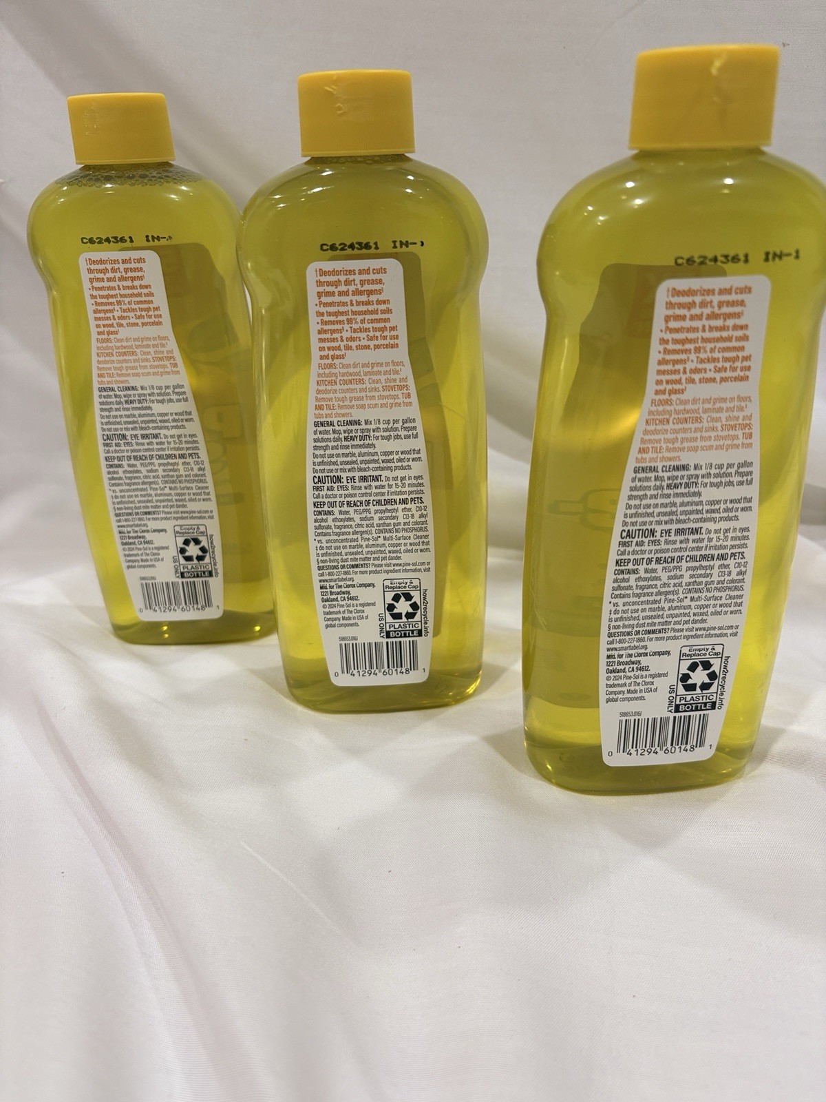 Pine-Sol Cleaner Lemon Fresh Concentrate, 14fl oz Makes 5 Gal 3 PK