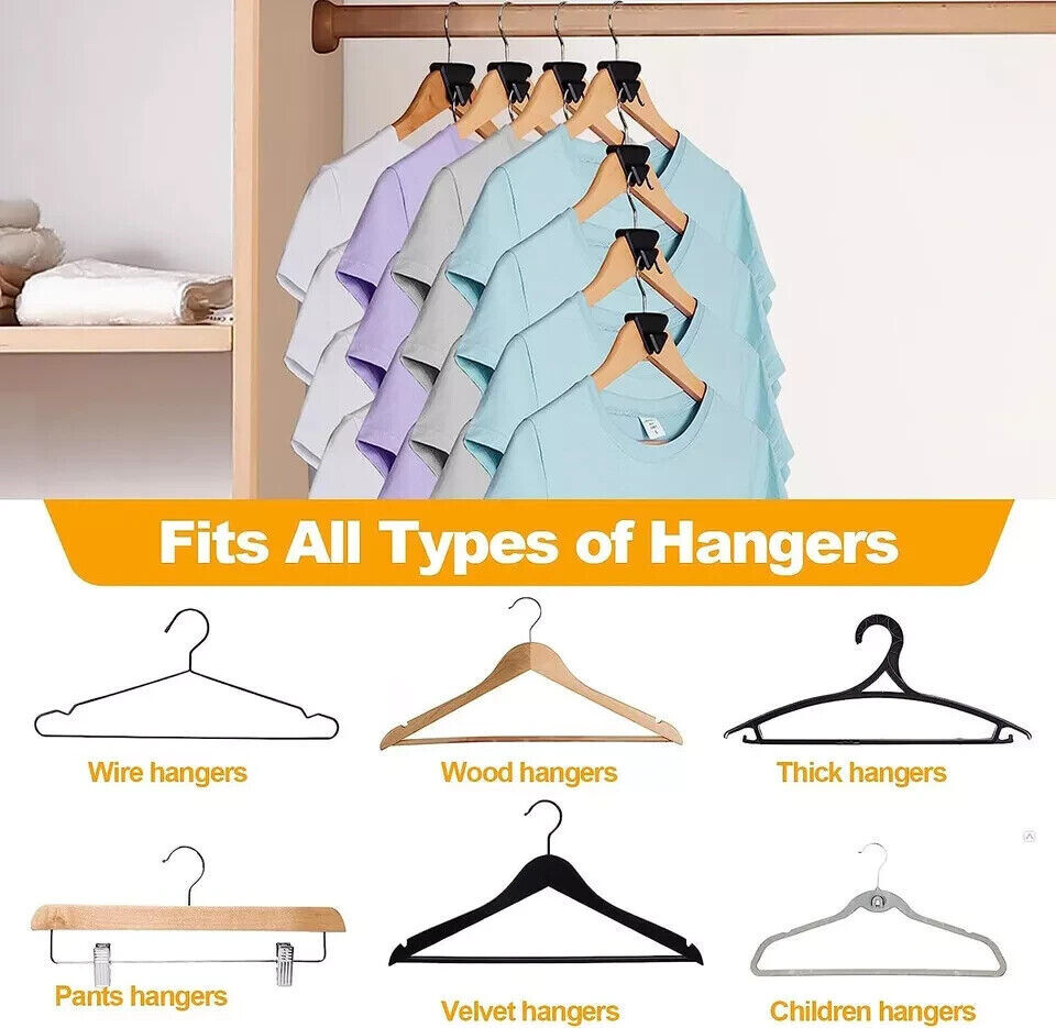 25 pcs Clothes Hanger Connector Hooks Closet Hangers Organizer Space Saving Clip