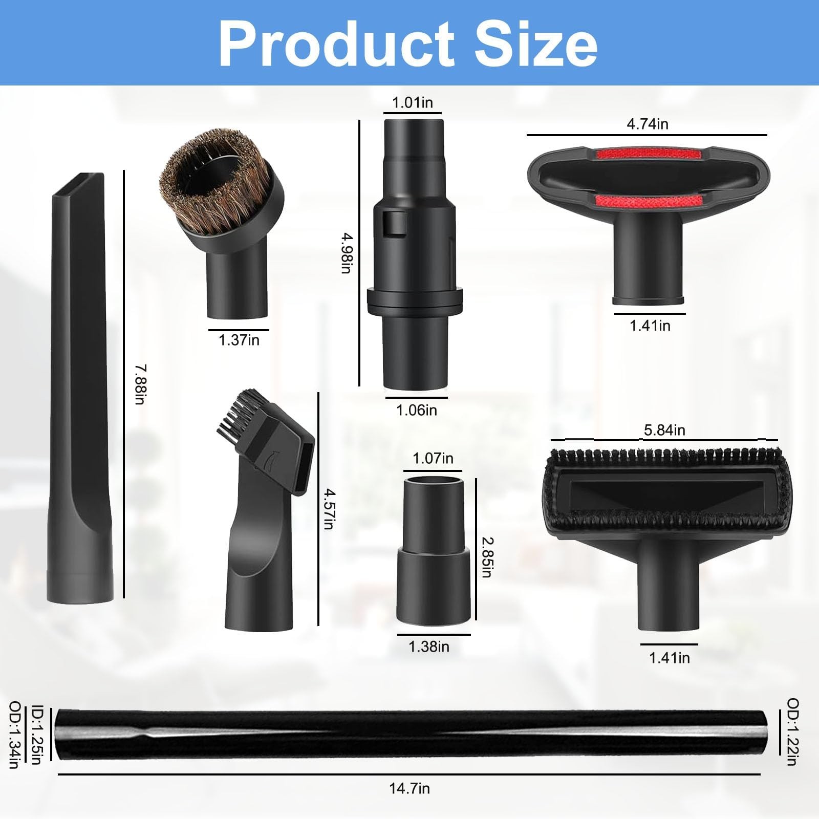 9Pcs 1 1/4″” (32mm) Vacuum Attachments Fit for Shark Navigator Lift-Away NV35…