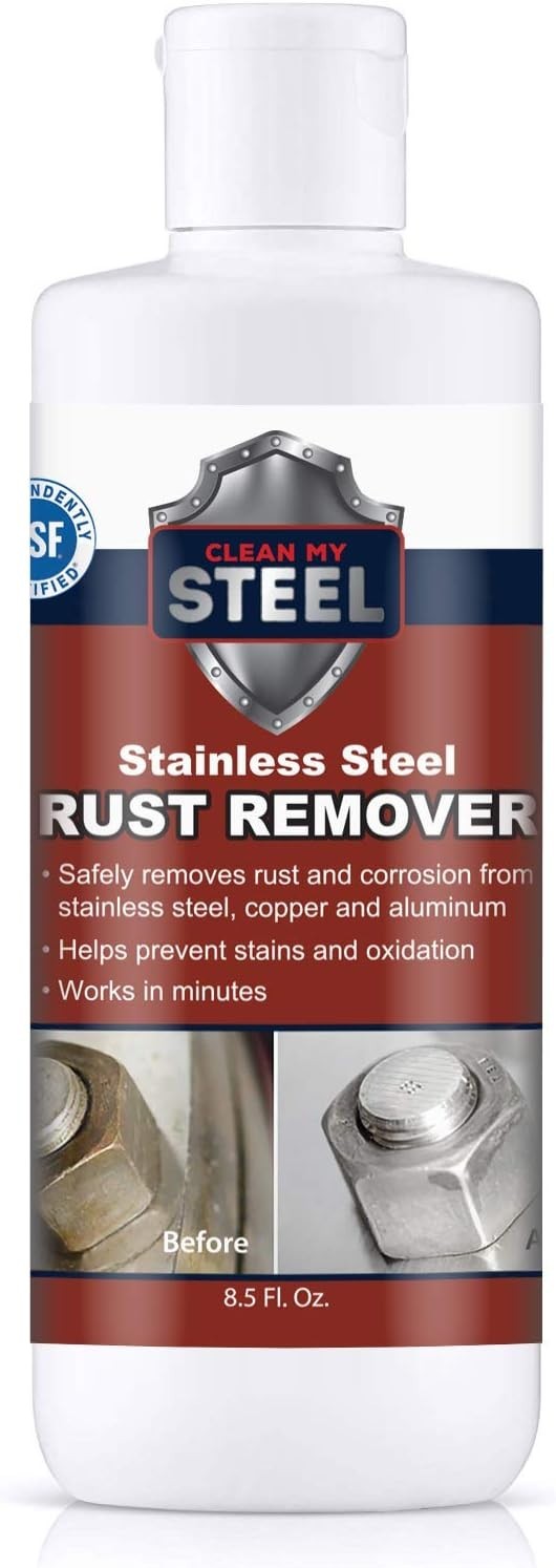 NSF Certified 8.5 oz Stainless Steel Rust Remover Cream – No Scrubbing Needed