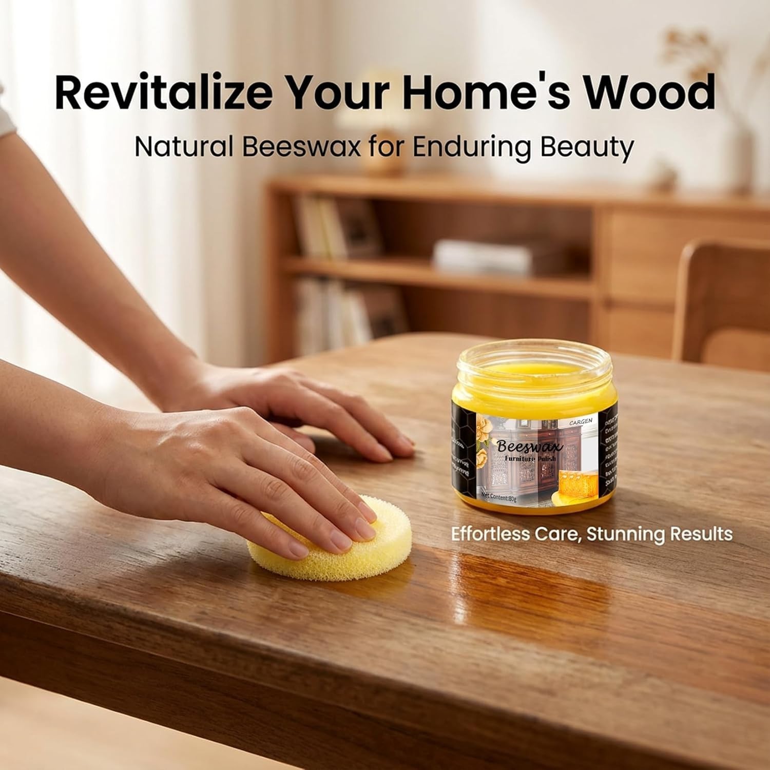 Beeswax Furniture Polish Wood Wax – Wood Polish & Conditioner Restorer for Ha…