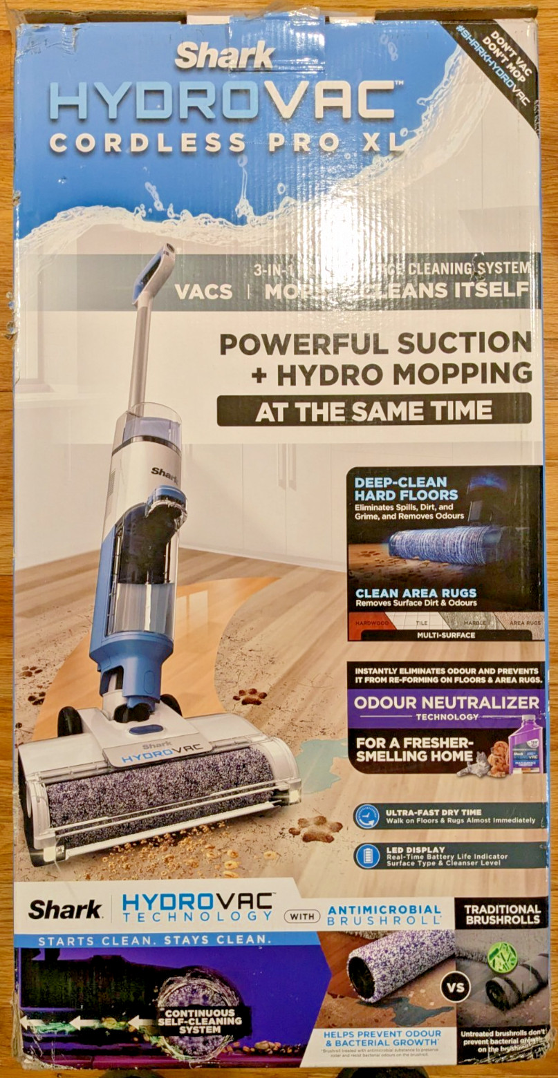 Shark WD201 HydroVac Cordless [3-in-1] Vacuum, Mop & Self-Cleaning