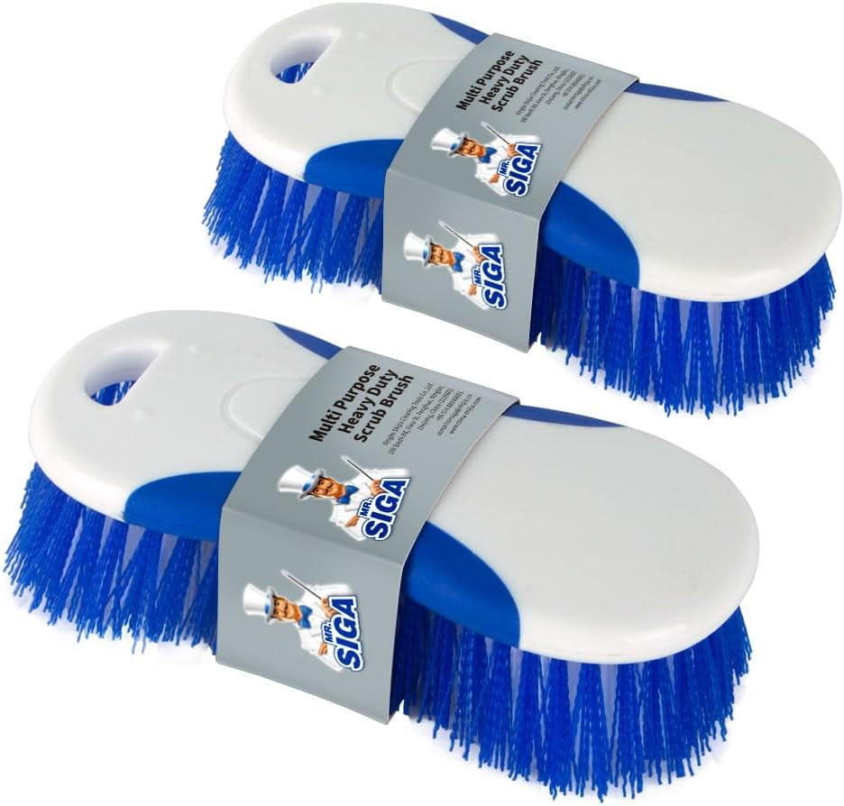 Multi Purpose Heavy Duty Scrub Brush – Pack of 2 | Strong Bristles with Effectiv