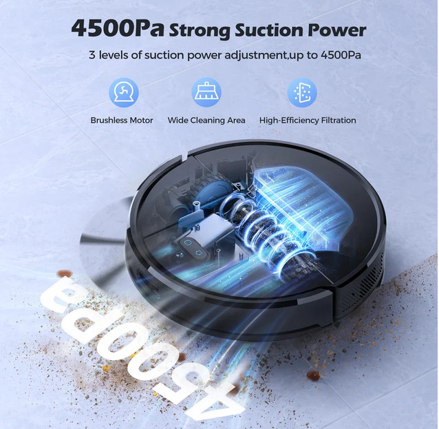 lubluelu SL68 Plus Robot Vacuum with 2.5L Automatic Suction Station