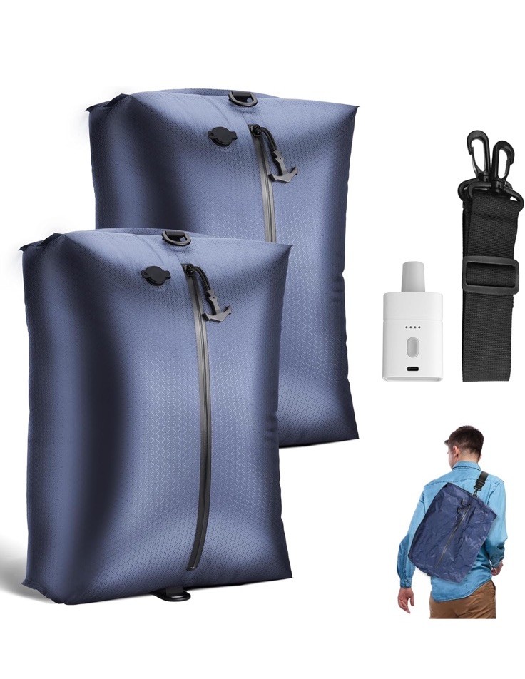 Travel Vacuum Bags for Luggage with Wireless Pump, Reusable Space Saver 2 pack