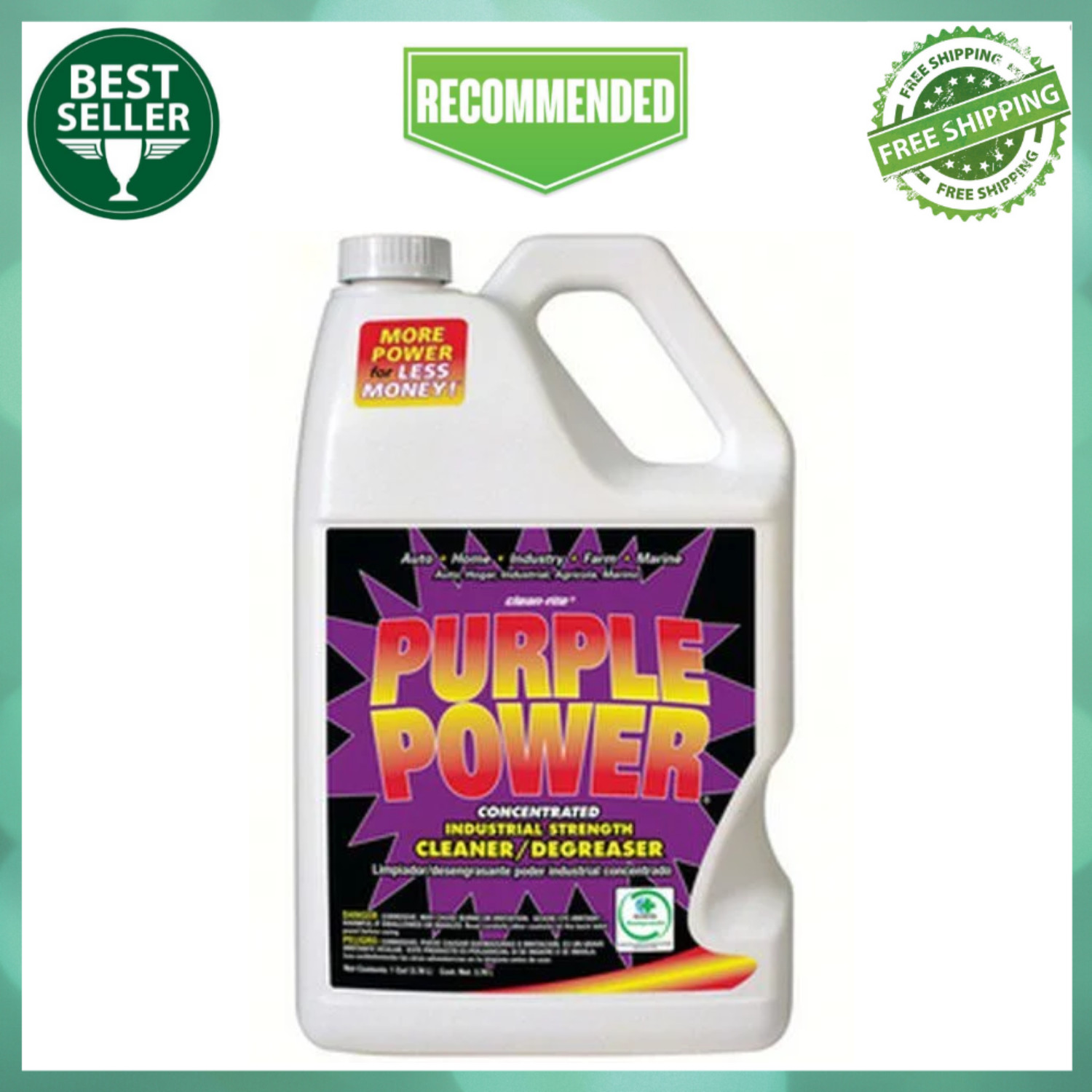 Purple Power Concentrated Industrial Strength Cleaner Degreaser, 1 Gallon