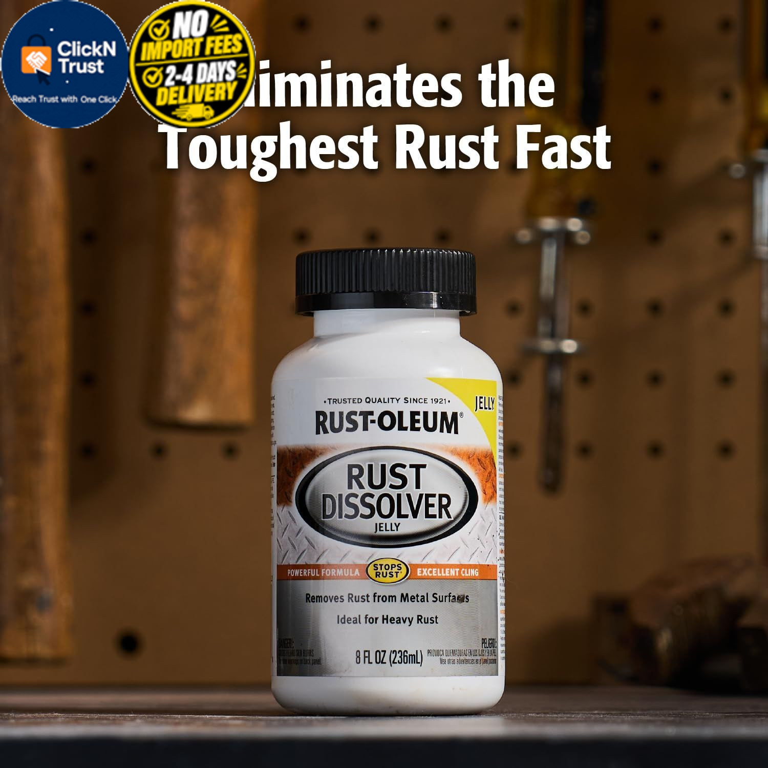 Rust-Oleum Rust Dissolver Jelly | Heavy-Duty 8 Fl Oz (Pack of 1), No Color
