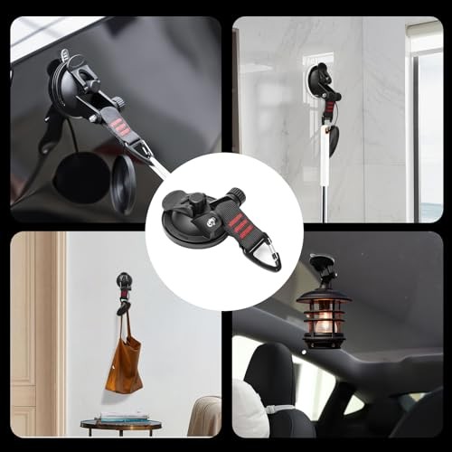Heavy Duty Suction Cup Hooks – Super Strong Car Camping Accessories black 4pcs