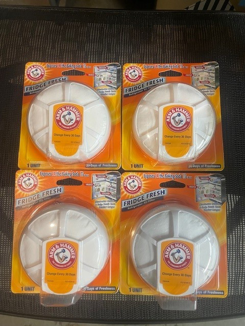 4Packs Arm & Hammer Fridge Fresh Baking Soda Disc Free Shipping in United Sates.