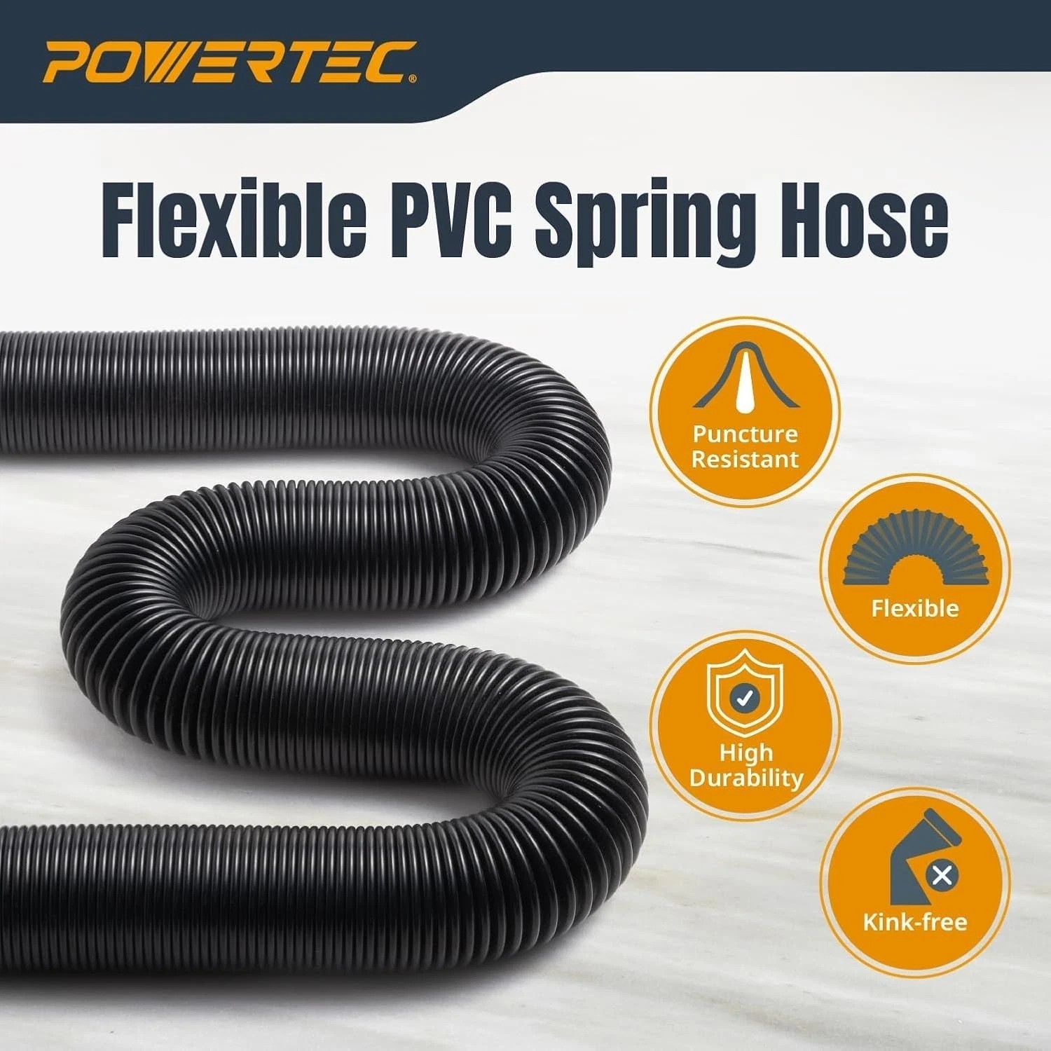 Heavy-Duty 10Ft Dust Collection Hose + 4 Adapters for Optimal Workshop Cleanup