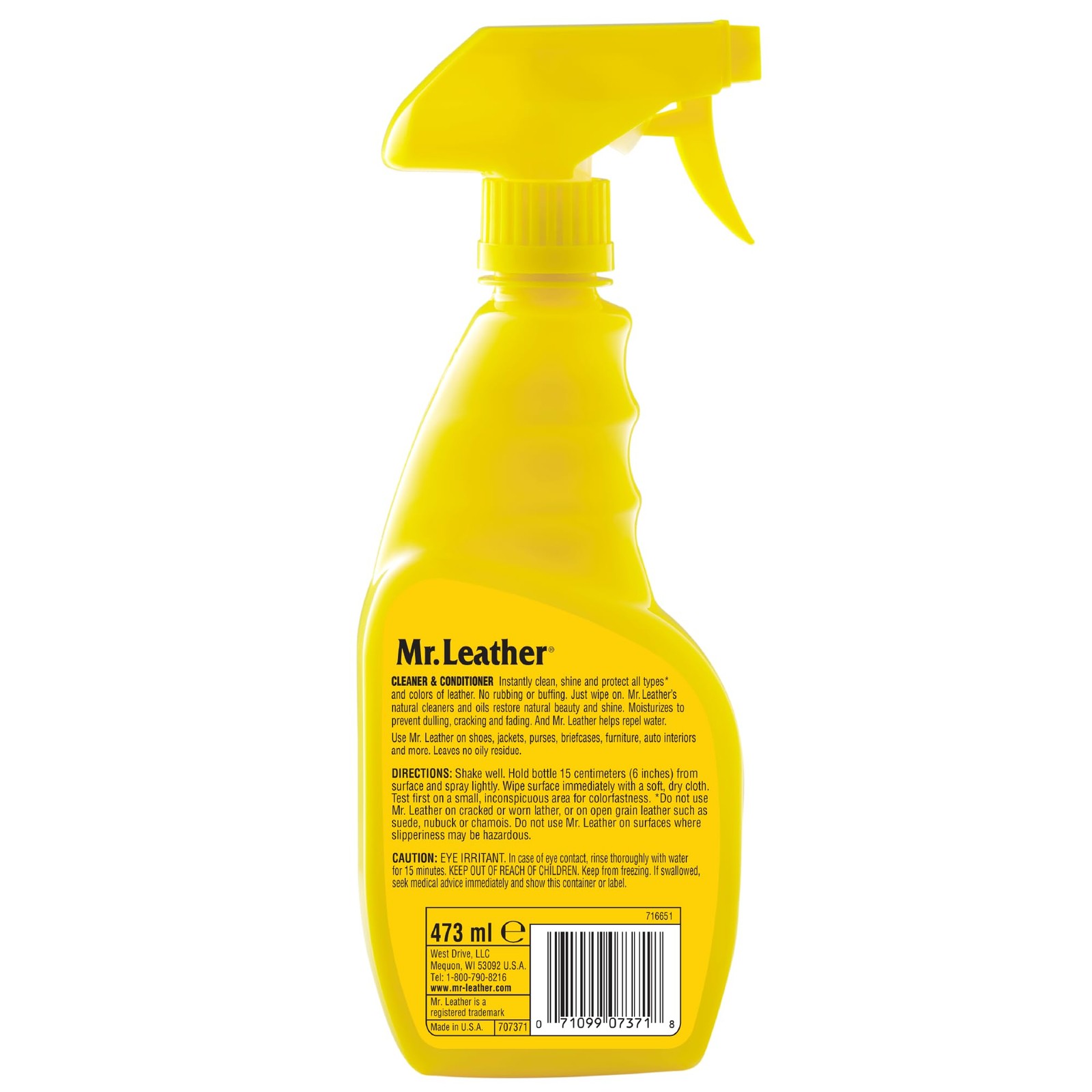Leather Cleaner & Conditioner 16oz Safe for Leather Vinyl Water Repellent