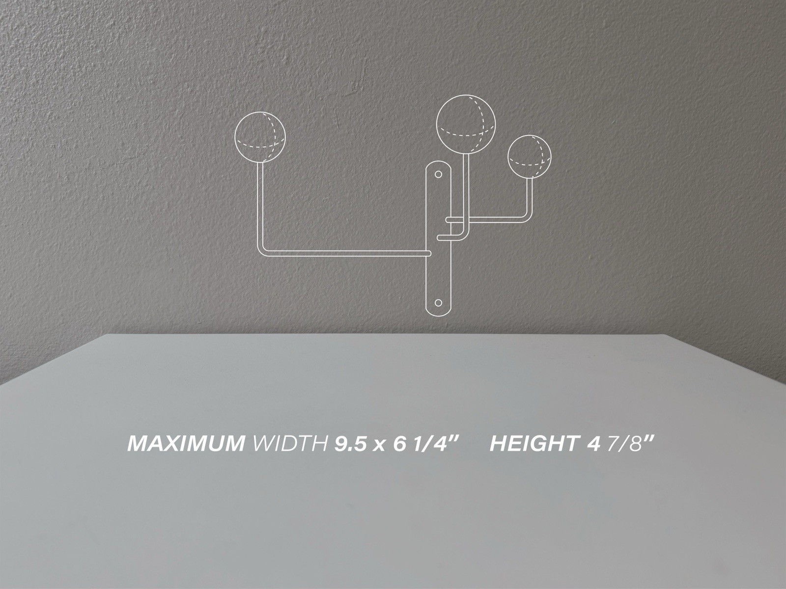 Mid Century Modern Metal Coat Rack Wall Hooks Entryway Organizer Minimalist