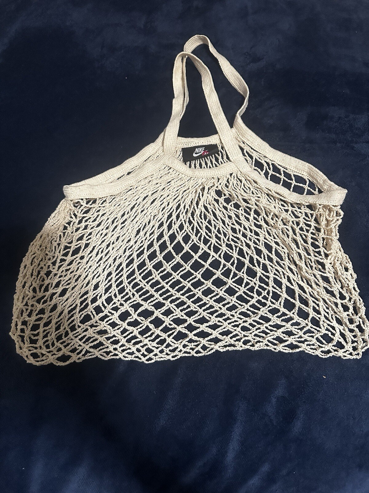 NIKE Cotton Mesh Bag Reusable Mesh Net String Grocery Bags Organizer /nike