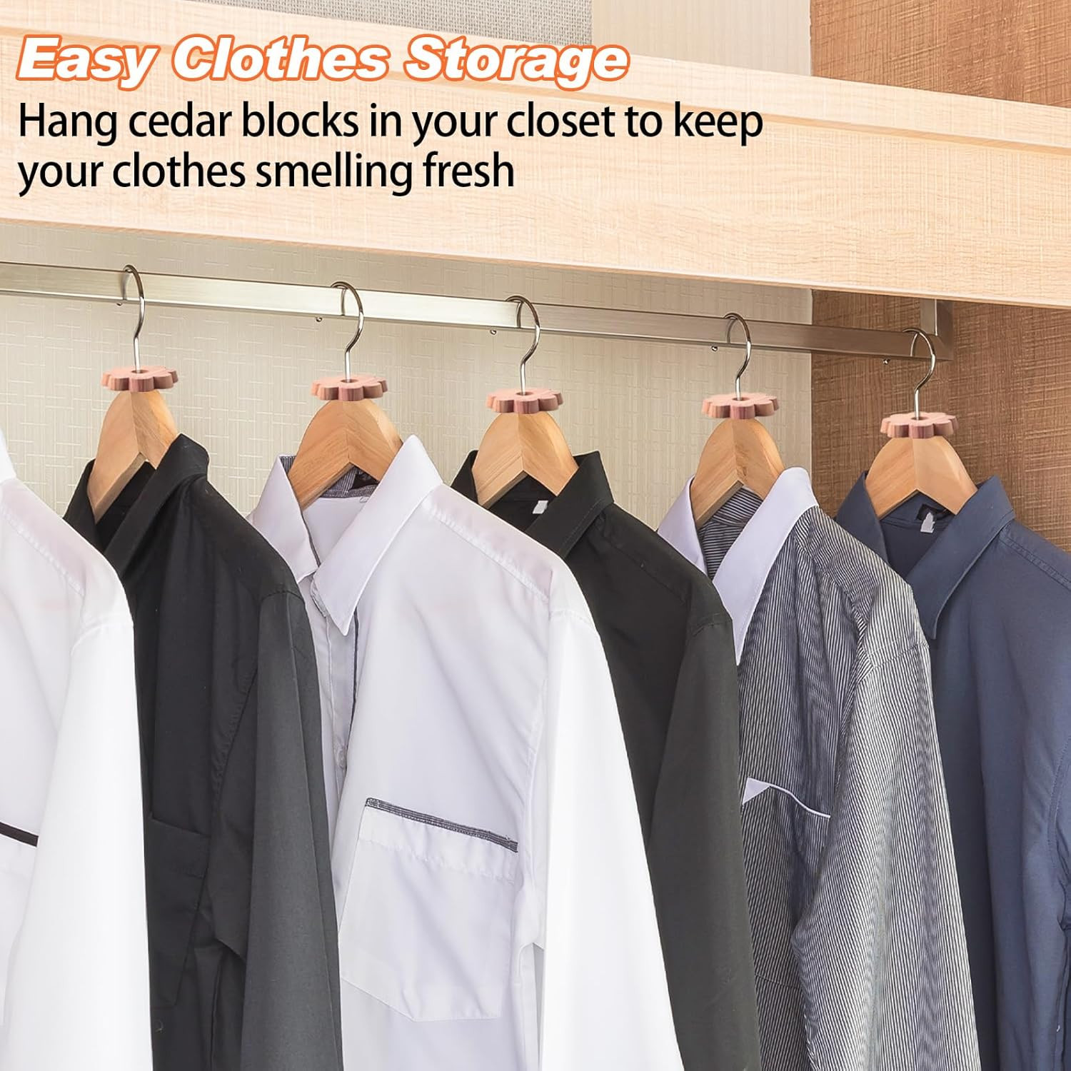 12 Pcs Cedar Blocks for Clothes Storage Flower Cedar Chips for Closets and Drawe