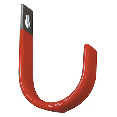 Steel Hook, Orange Vinyl Coated, 9 In L, 4Erv9