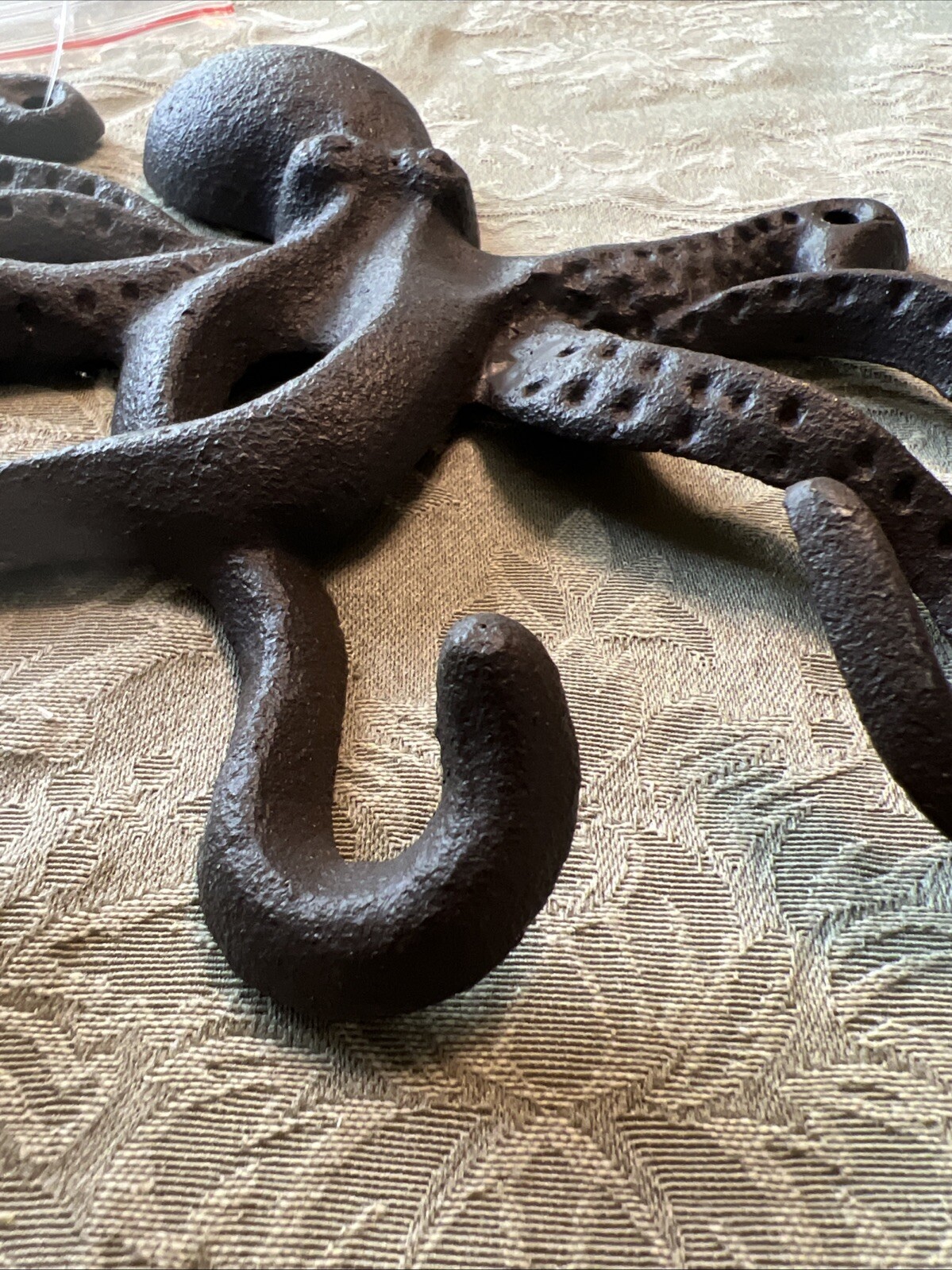 Cast Iron Swimming Octopus Wall Hook Towel Key Holder Bathroom Entry Door Hanger