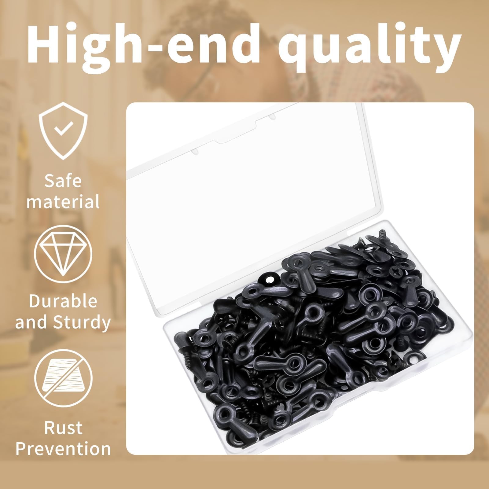 120Pcs Picture Frame Backing ClipsPicture Frame Turn Button with 120 Pcs Screws