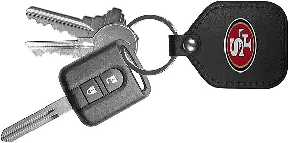Siskiyou NFL unisex-adult Leather Square Key Chains