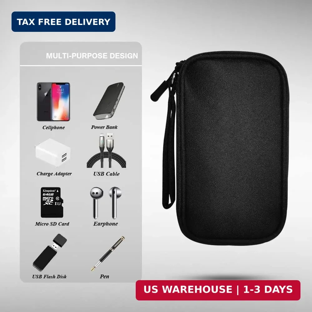 Electronics Organizer Bag Cable Pouch Charger Case Travel Storage USB SD