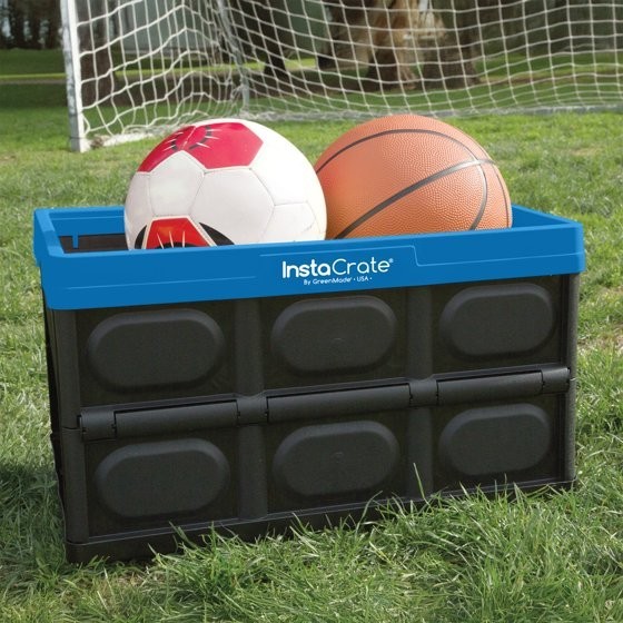 2PAC Greenmade Instacrate 12Gallon Collapsible Plastic Storage Bin with Handles