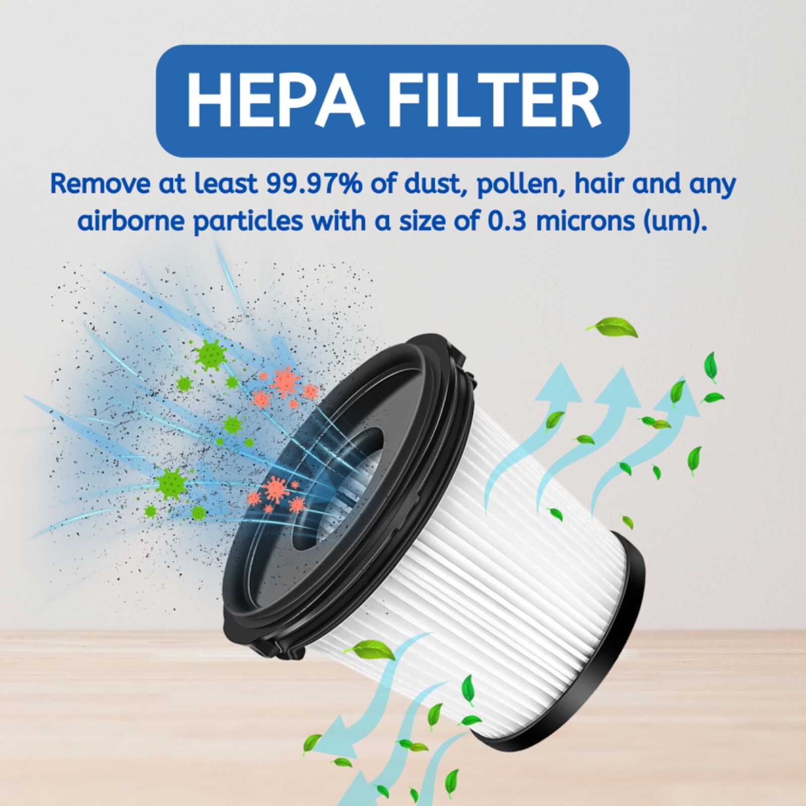 Nispira XPRFIW1000 Replacement Filter For Shark Cordless Stick Vacuum , 4 Pack