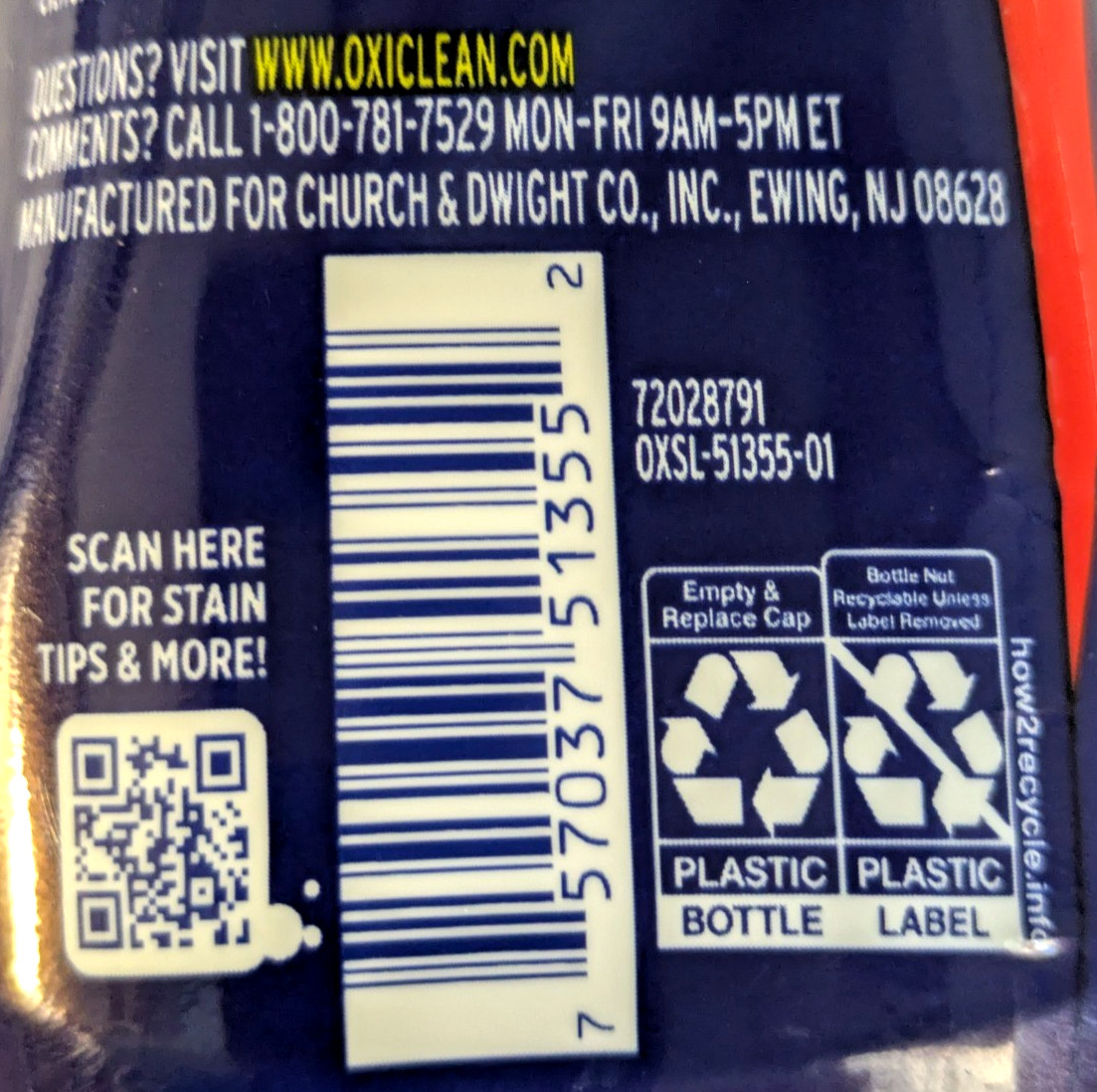 OxiClean Max Force Gel Stain Remover Stick 6.2 oz