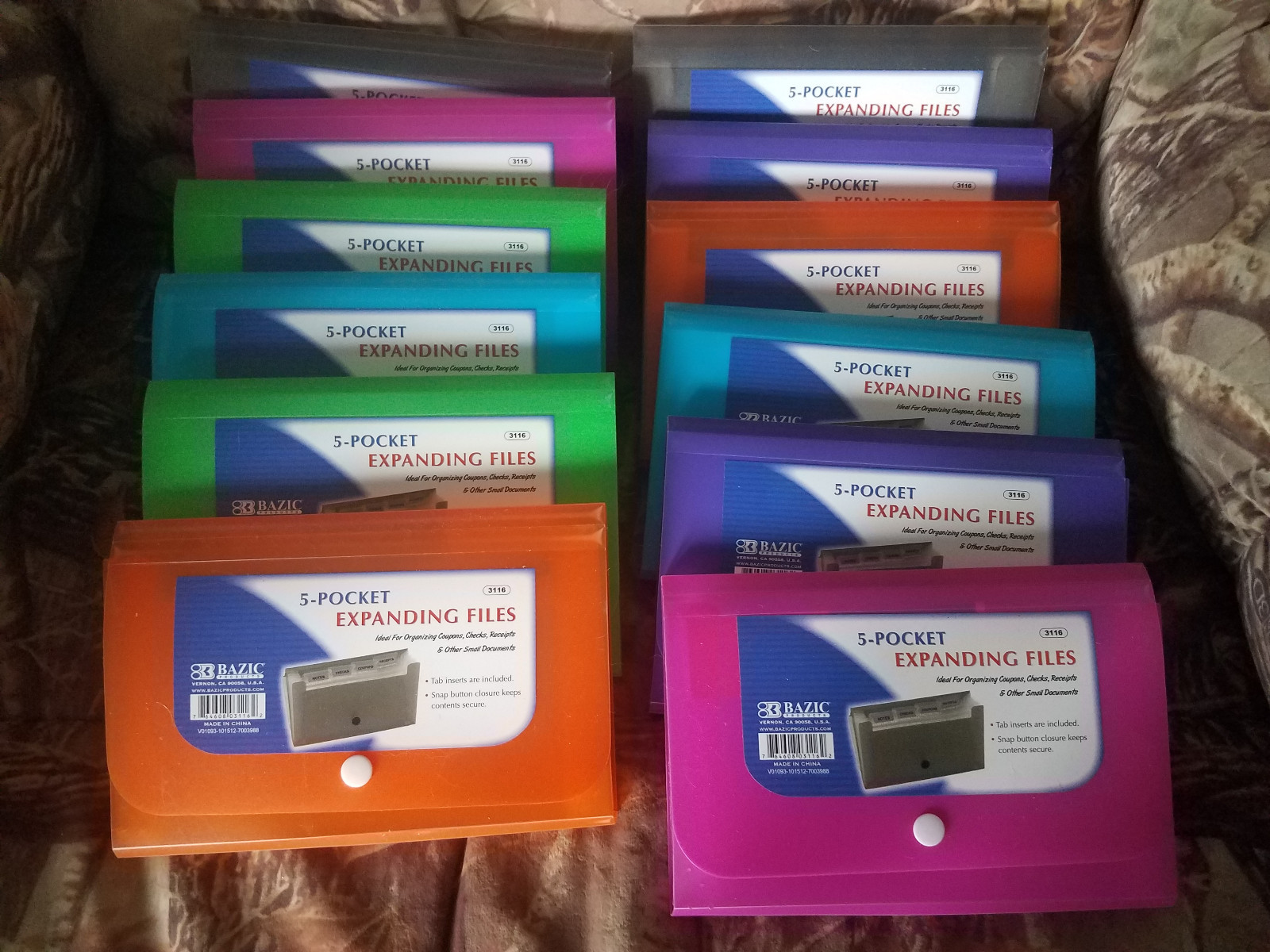 5 Pocket Expanding Files Coupon Organizer Wallet Size