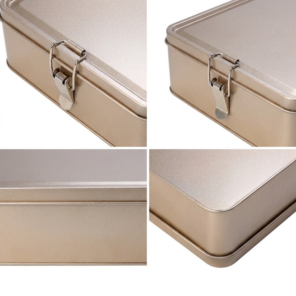 Rectangular Iron Boxes for Organizing For Home Garden Garage 30x20x6.5cm