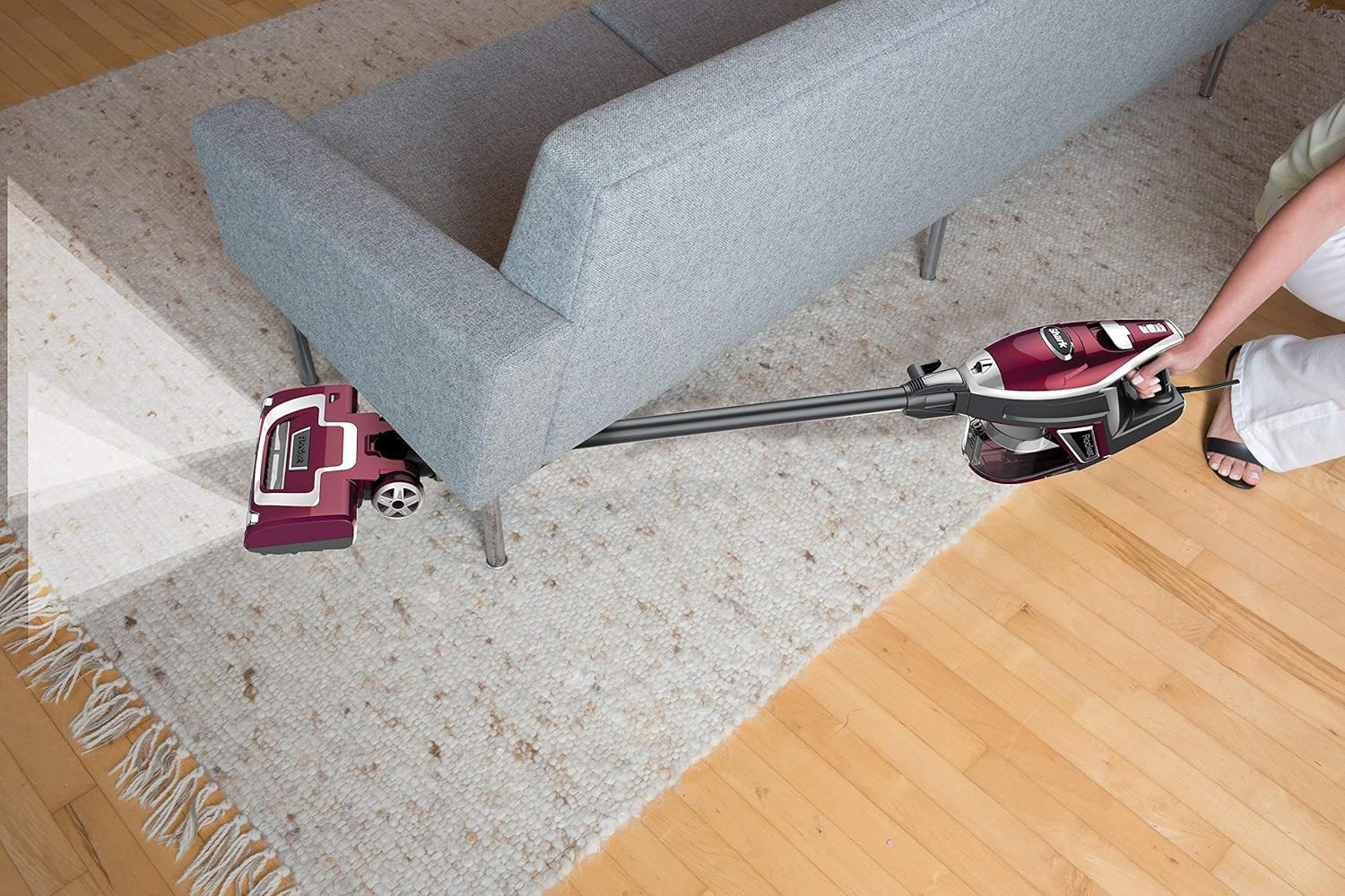 HV322 Rocket Deluxe Pro Corded Stick Vacuum with LED Headlights, XL Dust Cup, Li