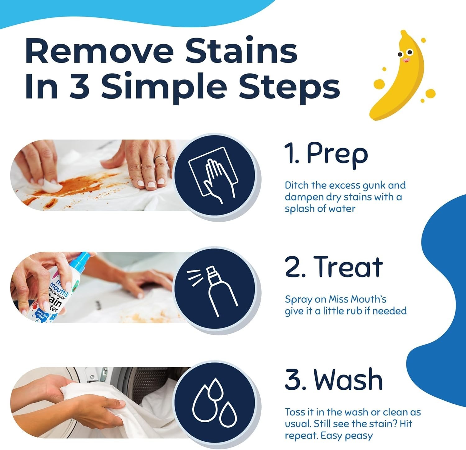Miss Mouth’s Stain Remover 4oz | Safer Choice Non-Toxic Stain Spray 1 or 2 Pack