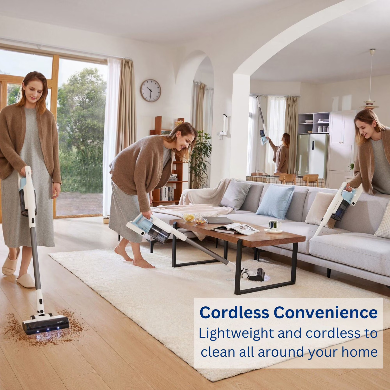 GO Cordless Stick Vacuum, 40 Min Run Time – Powder Blue (GO203)