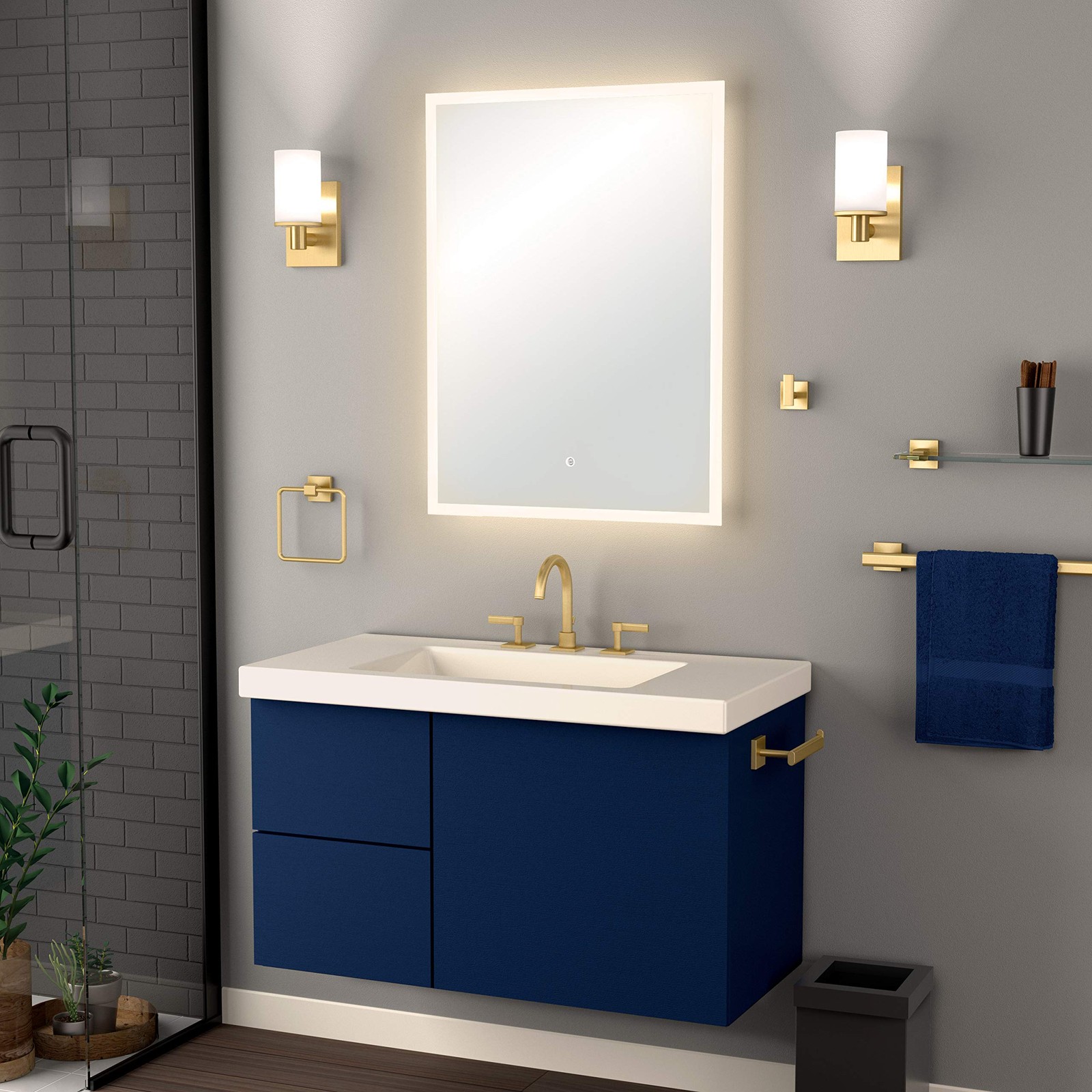4065 Elevate, Single Robe Hook, Brushed Brass |Wall Mounted 2 W x 2.50 H Single