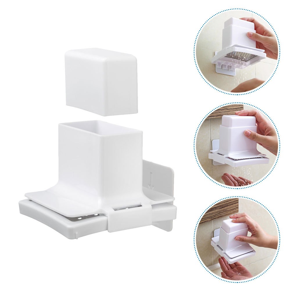 Reusable Wall Soap Organizer Self Draining Soap Tray for Bathroom Storage