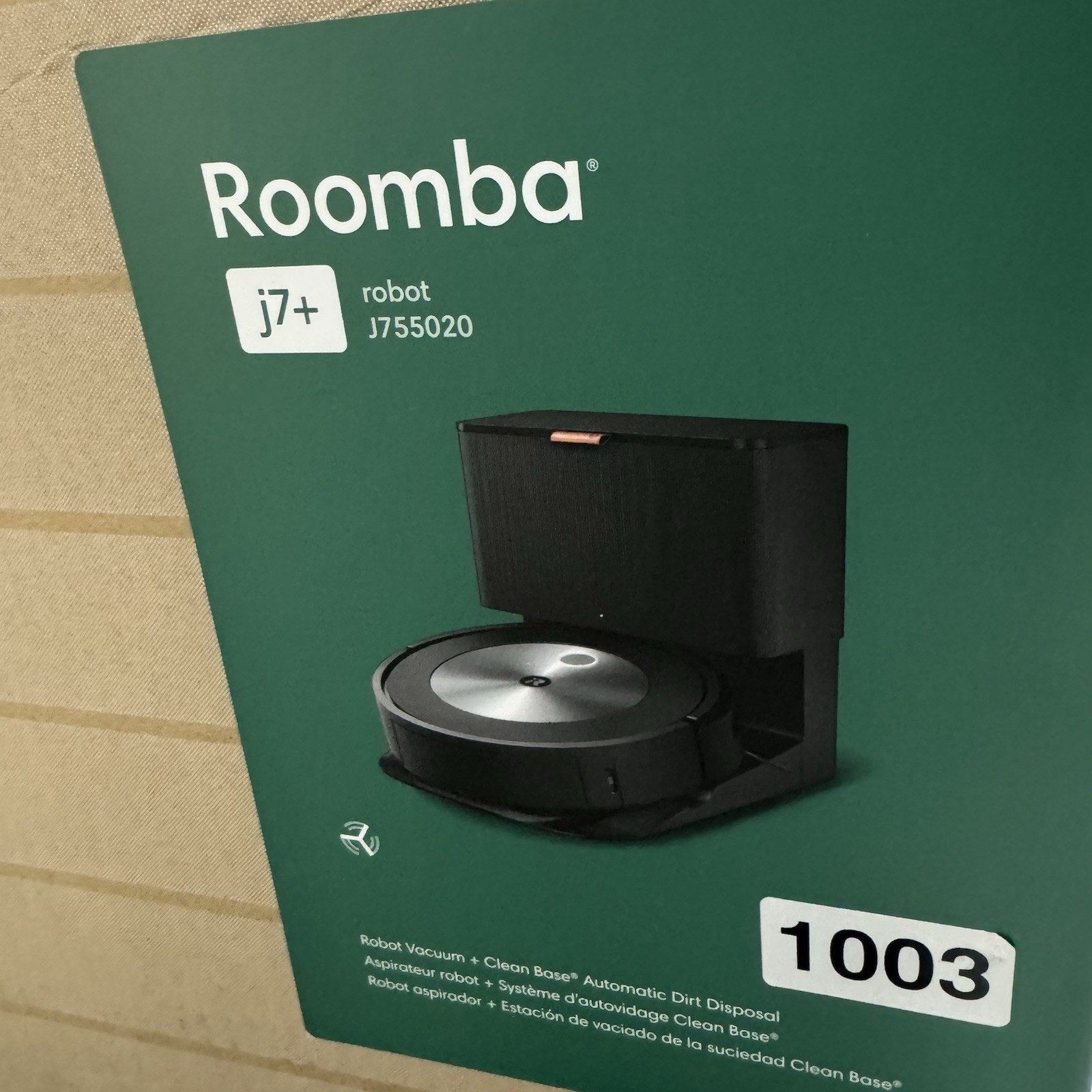 iRobot Roomba j7+ J755020 Robot Vacuum w/ Clean Base Dock Tested No Bags