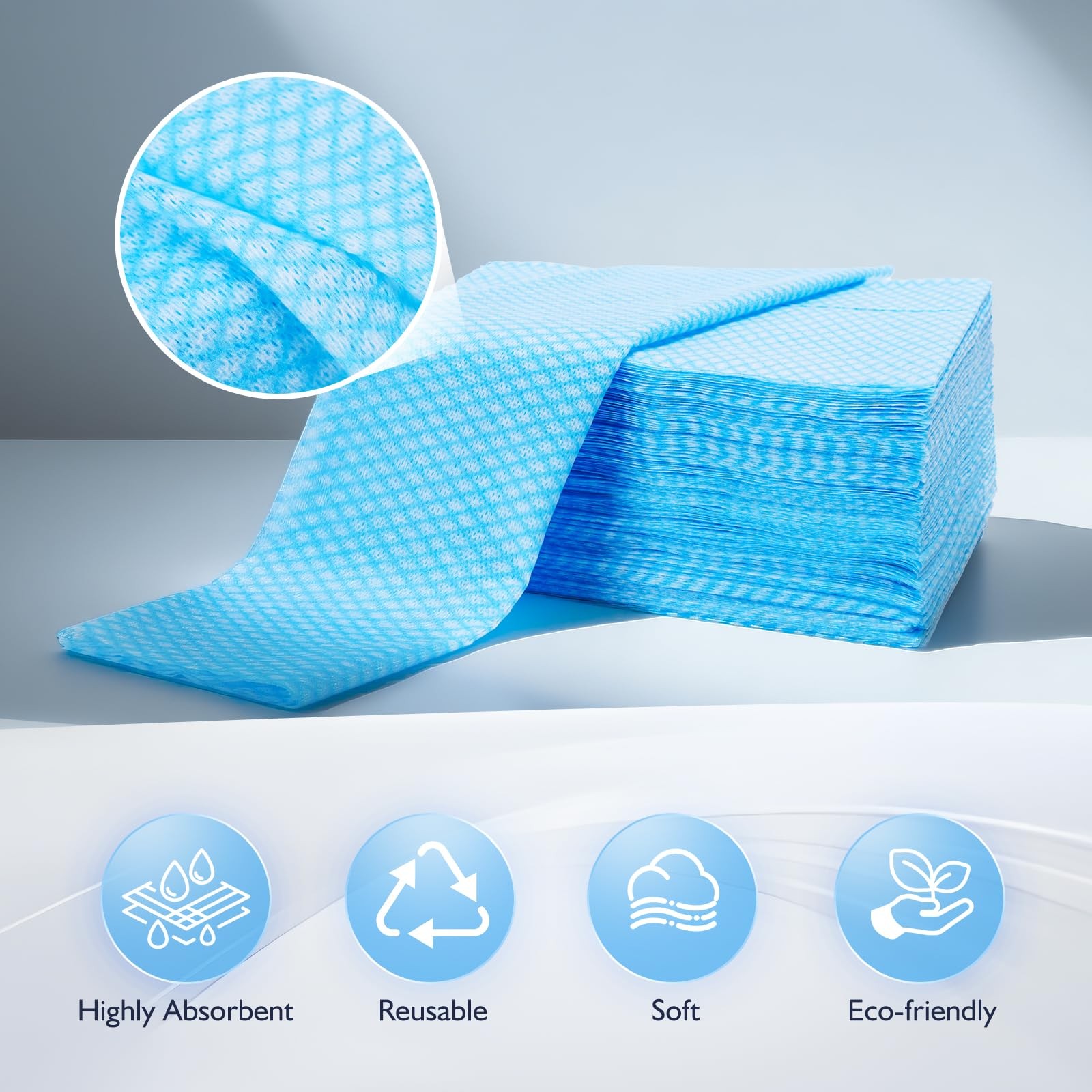 Volokitx 60 Pack 13.8×15.7 in Disposable Dish Cloths for Kitchen, Bathroom & …