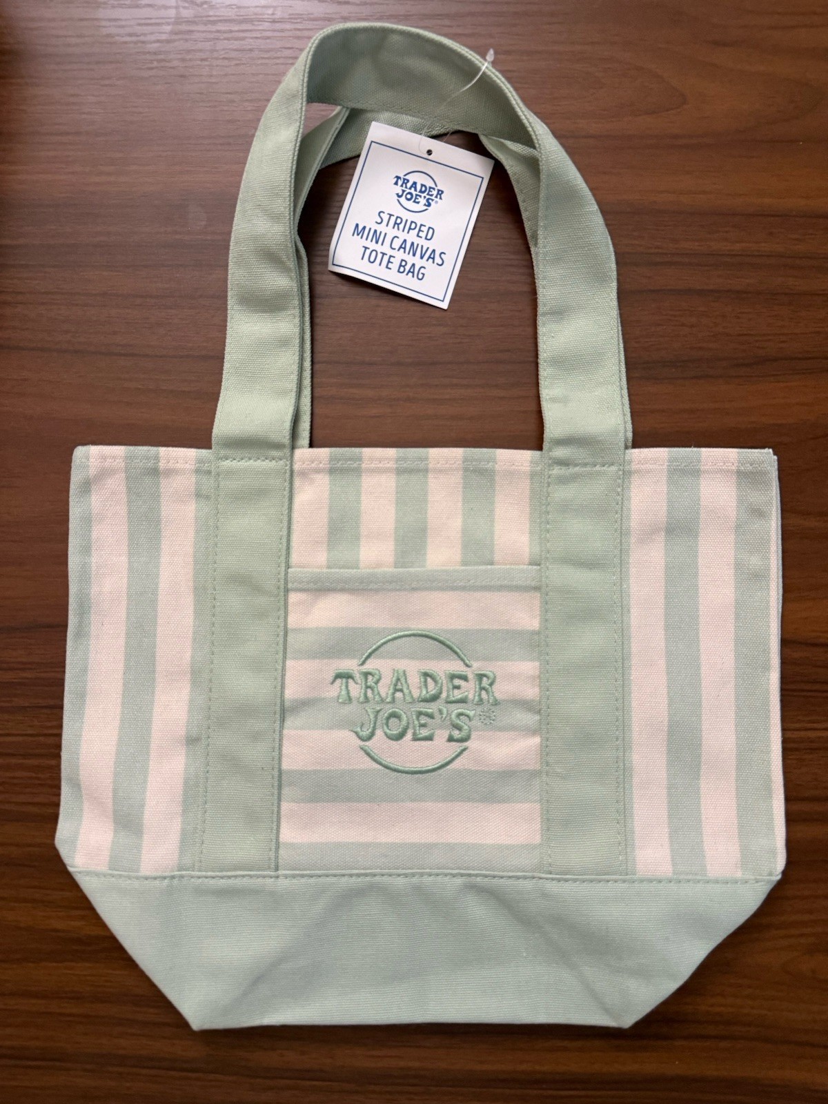 Trader Joe’s Mini Pastel Stripe Canvas Tote Bag Limited Edition Set Of 4 | US