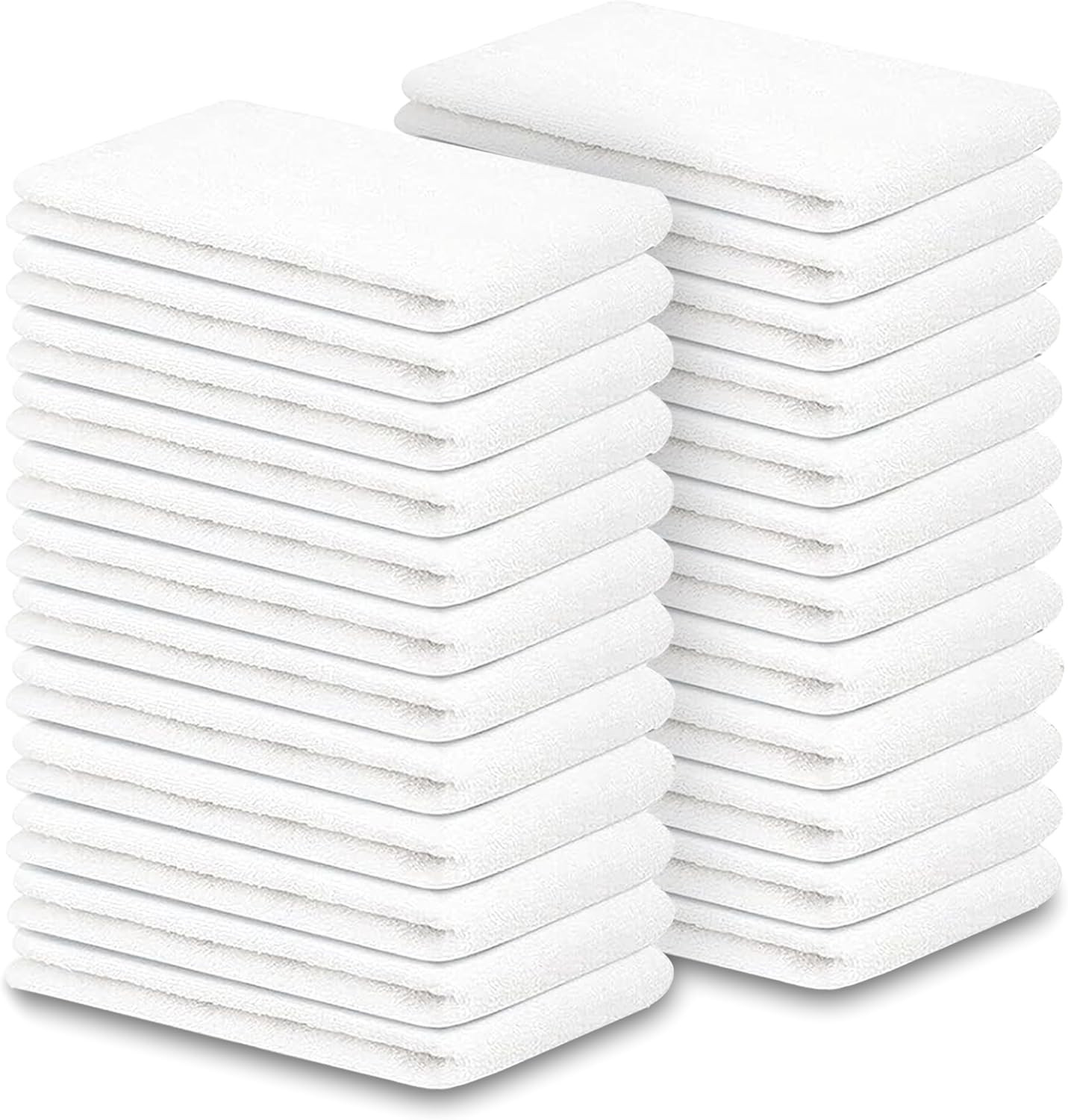 Premium White Cotton Terry Bar Mop Towels – 24 Pack, 14″x17