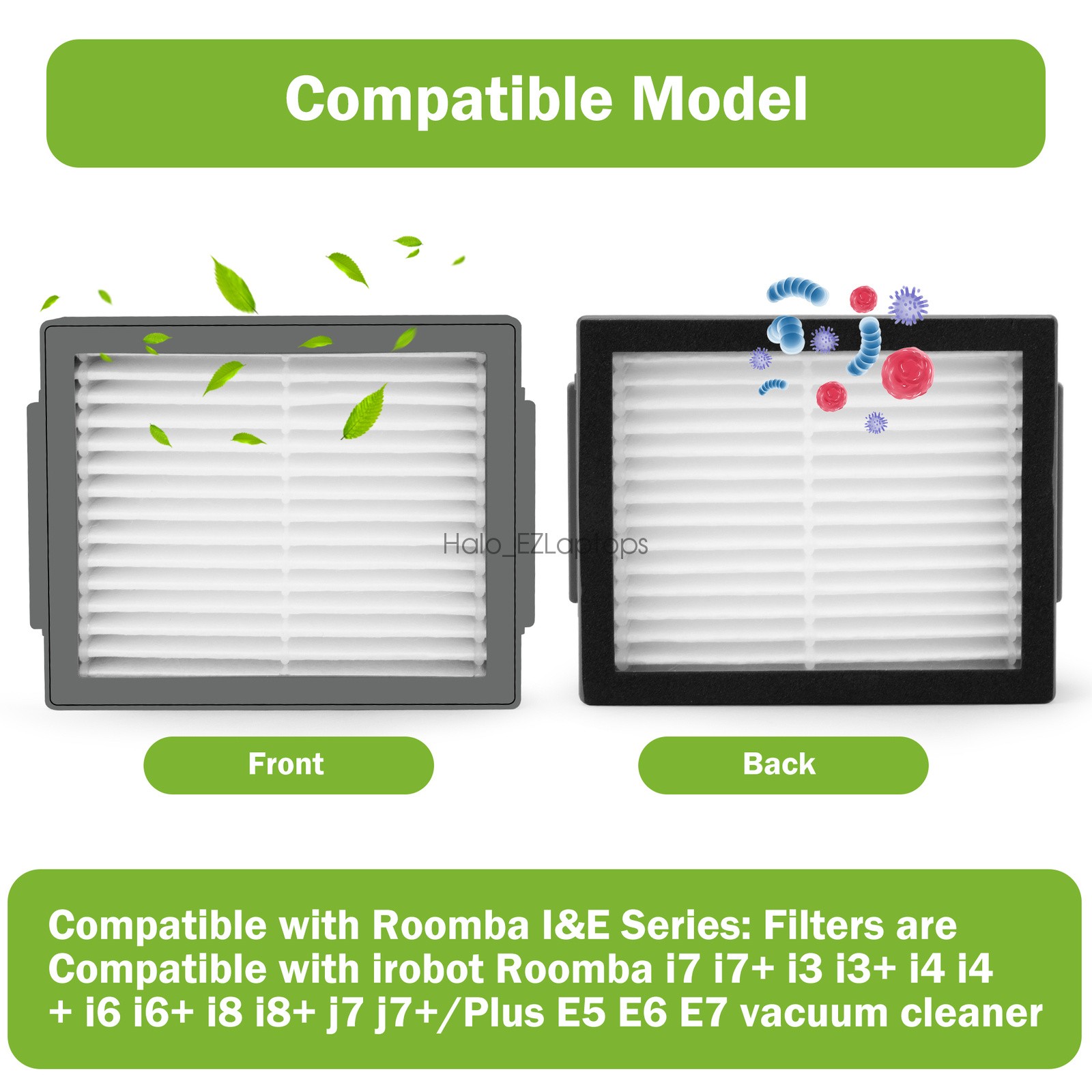 iRobot Roomba Filter 9Pcs For i7 i3 i6 i8 E5 E6 E7 Vacuum Cleaner