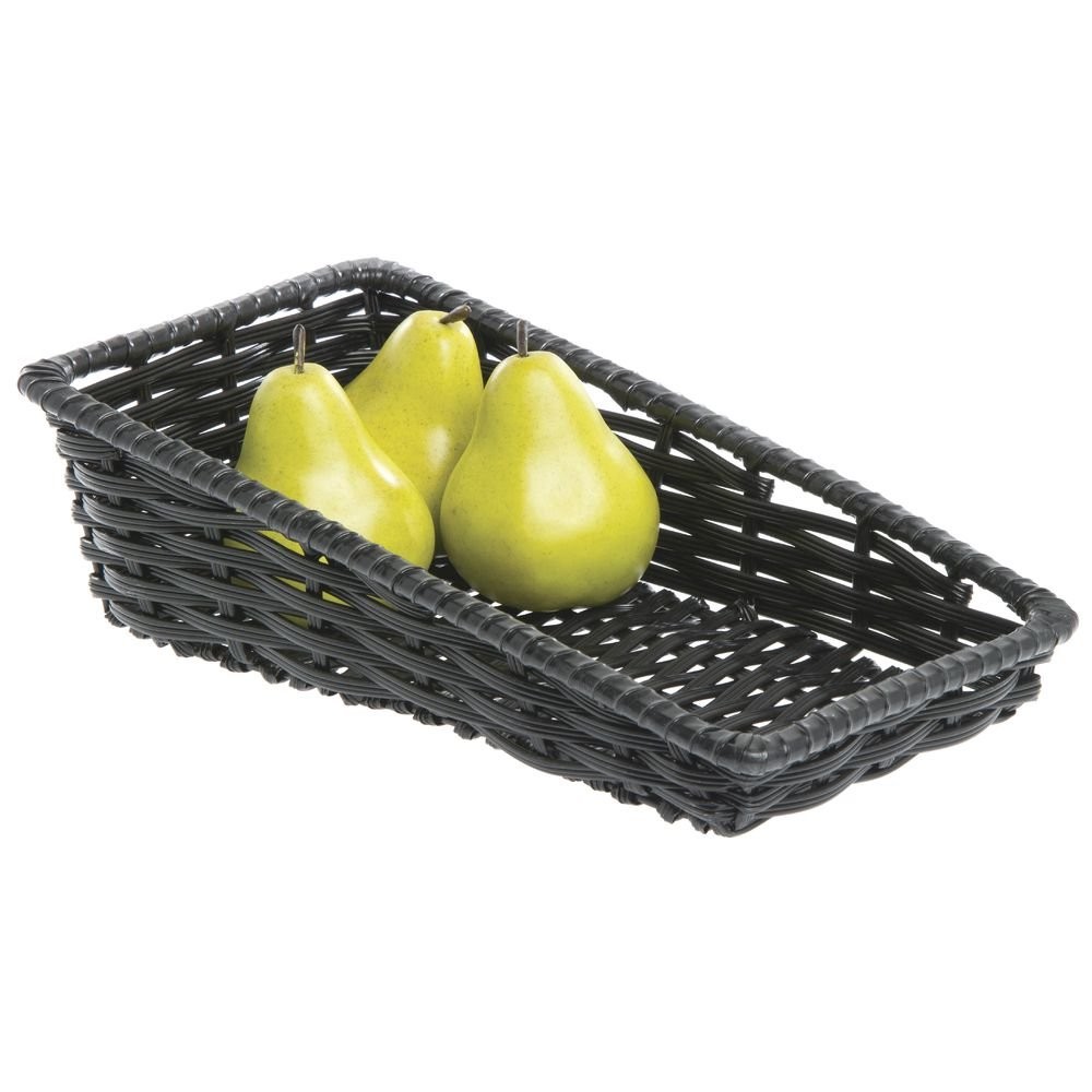HUBERT® Black Storage Basket Tapered – 7 1/2″L x 14″D x 1 1/2″ to 4″H