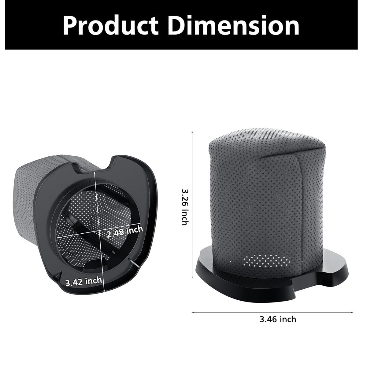 4 Pack Vacuum Filter Replacement Compatible with CH701 CH700WM XDCFCH700