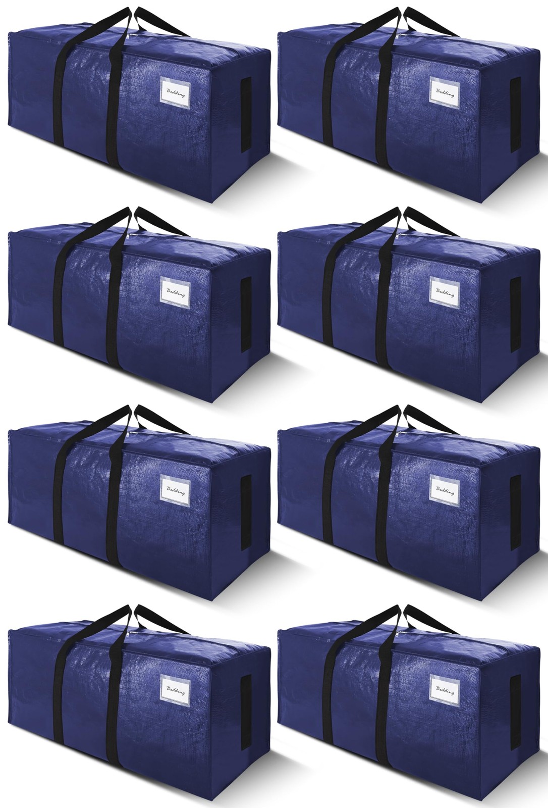 8 Pack 200LB Heavy-Duty Moving Bags with Wrap-Around Handles, Extra Large Sto…