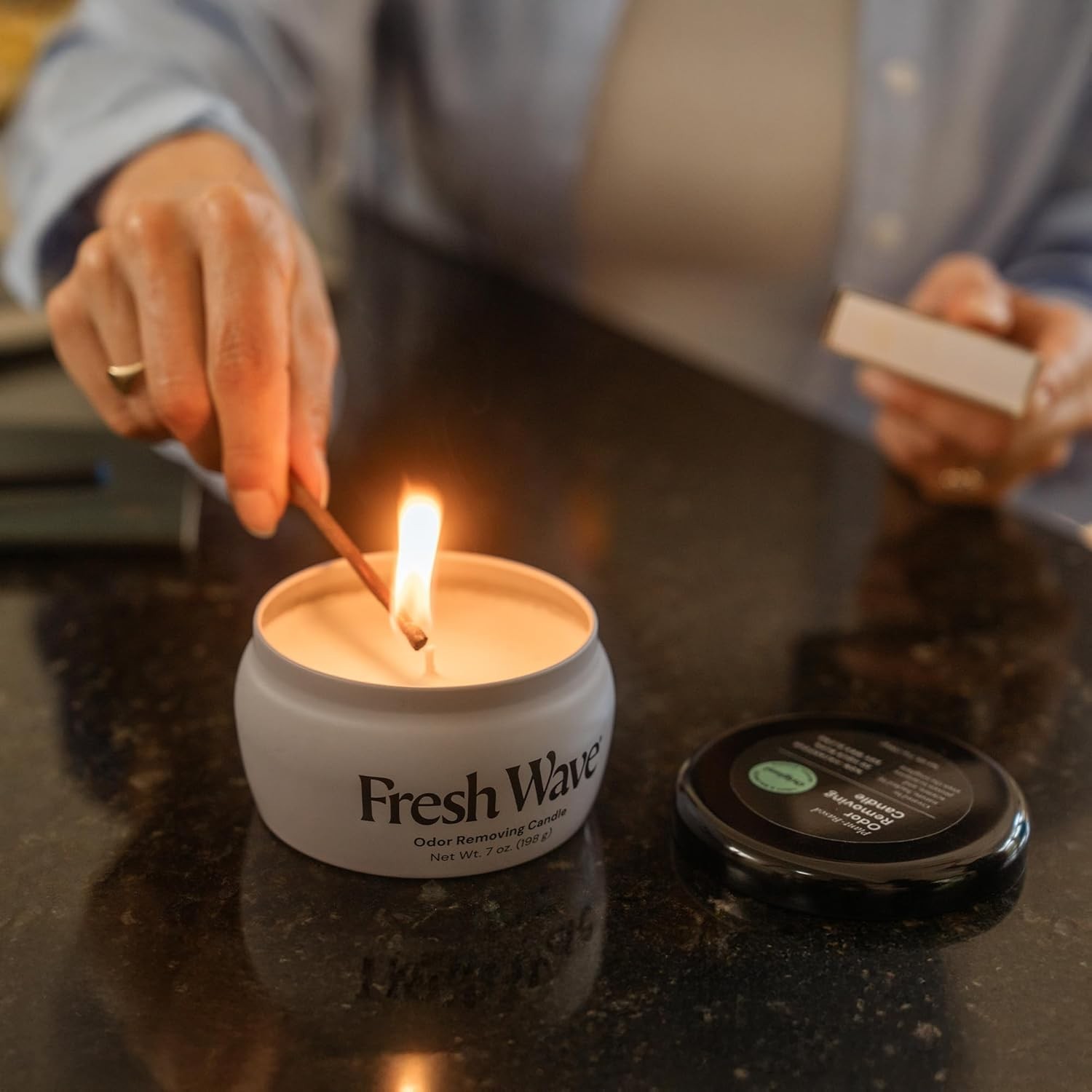 Fresh Wave Odor Removing Candle 7 Oz Natural Soy Odor Eliminator Home
