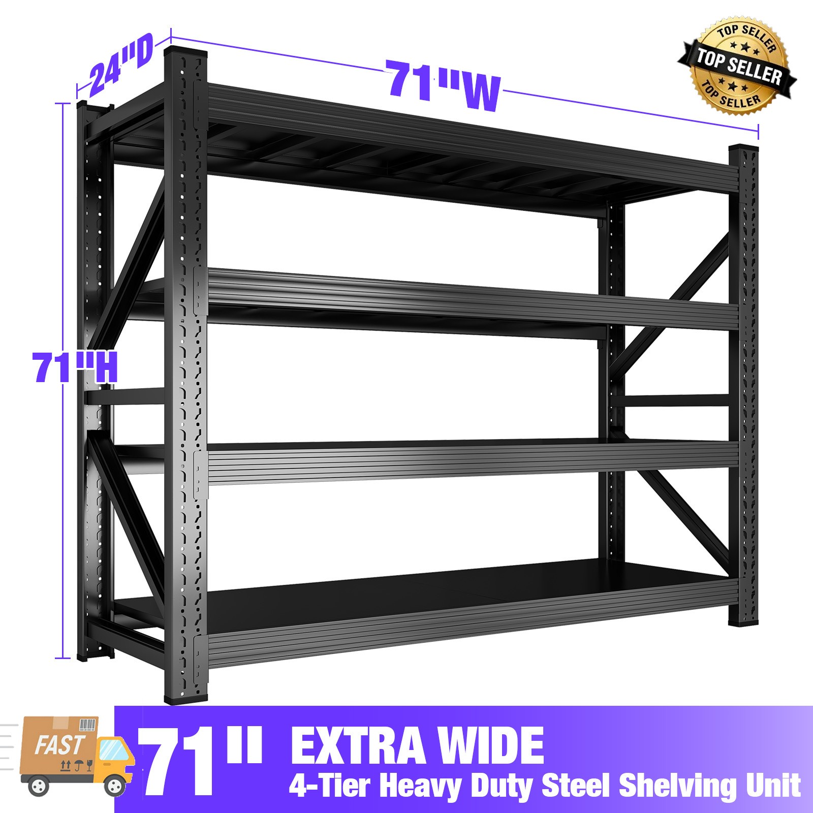 Garage Shelving Heavy Duty 6000/8000LBS Storage Shelves Metal Organizer Rack