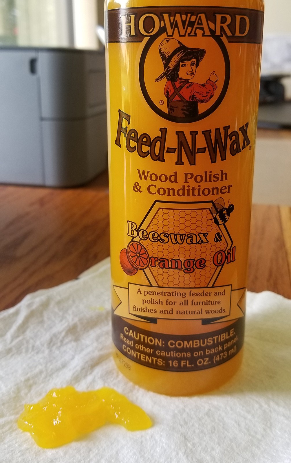 Howard Products Beeswax Wood Polish Conditioner, Feed-N-Wax for Wood Furnit…