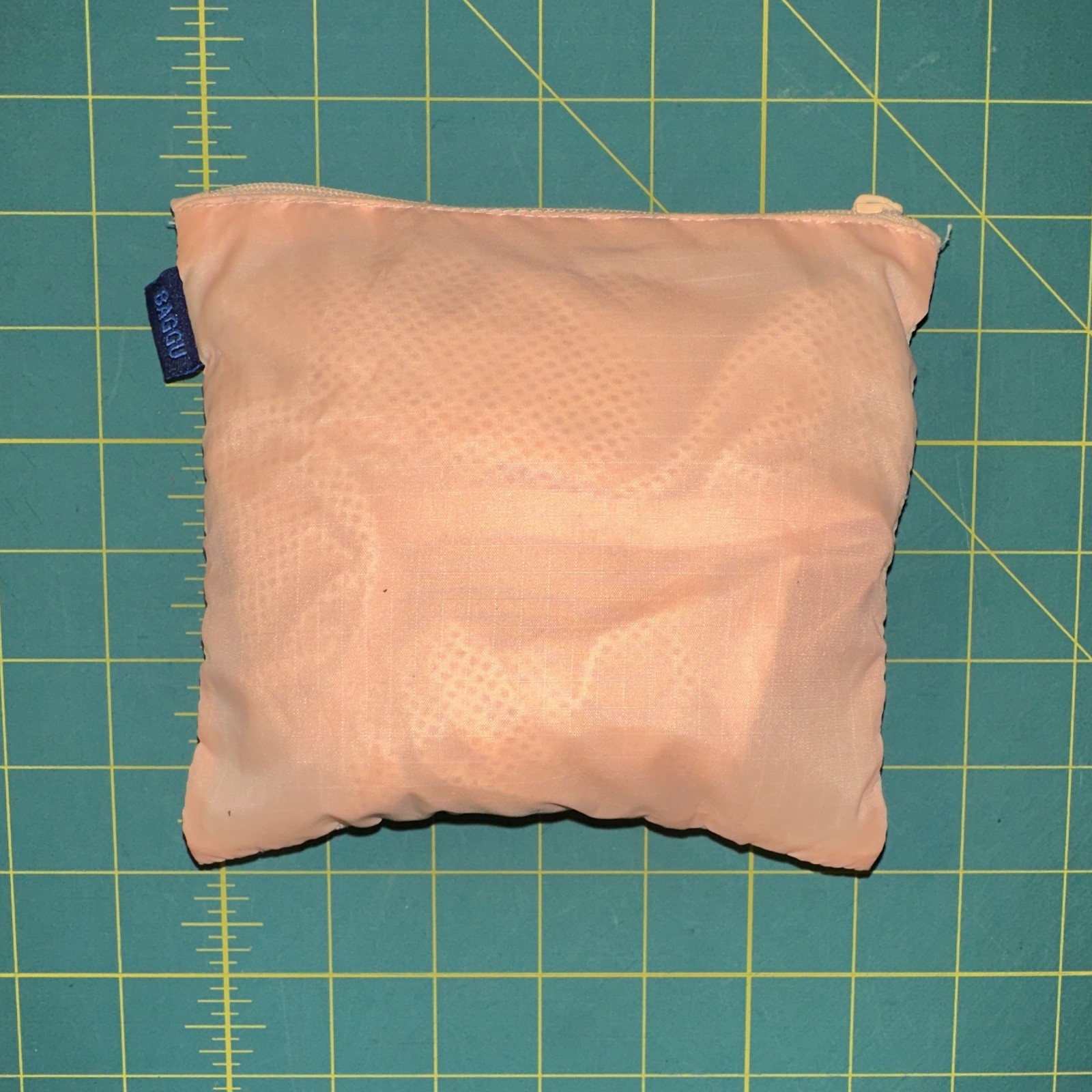 MESH BAGGU Cantaloupe Orange Nylon Reusable Shopping Bag Foldable w/ Zip Pouch