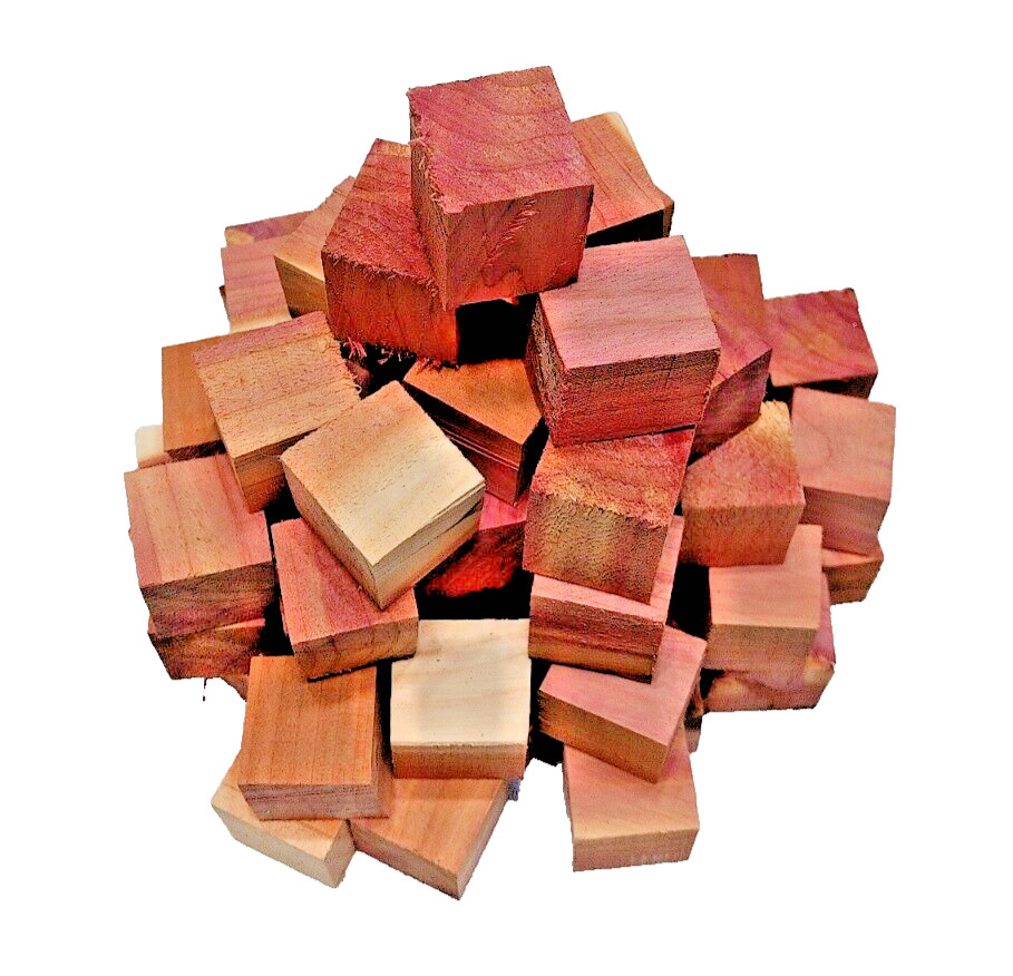 60 Aromatic Red Cedar Wood Blocks CHEMICAL FREE BUG/MOTH REPELLENT SHIPs FREE!