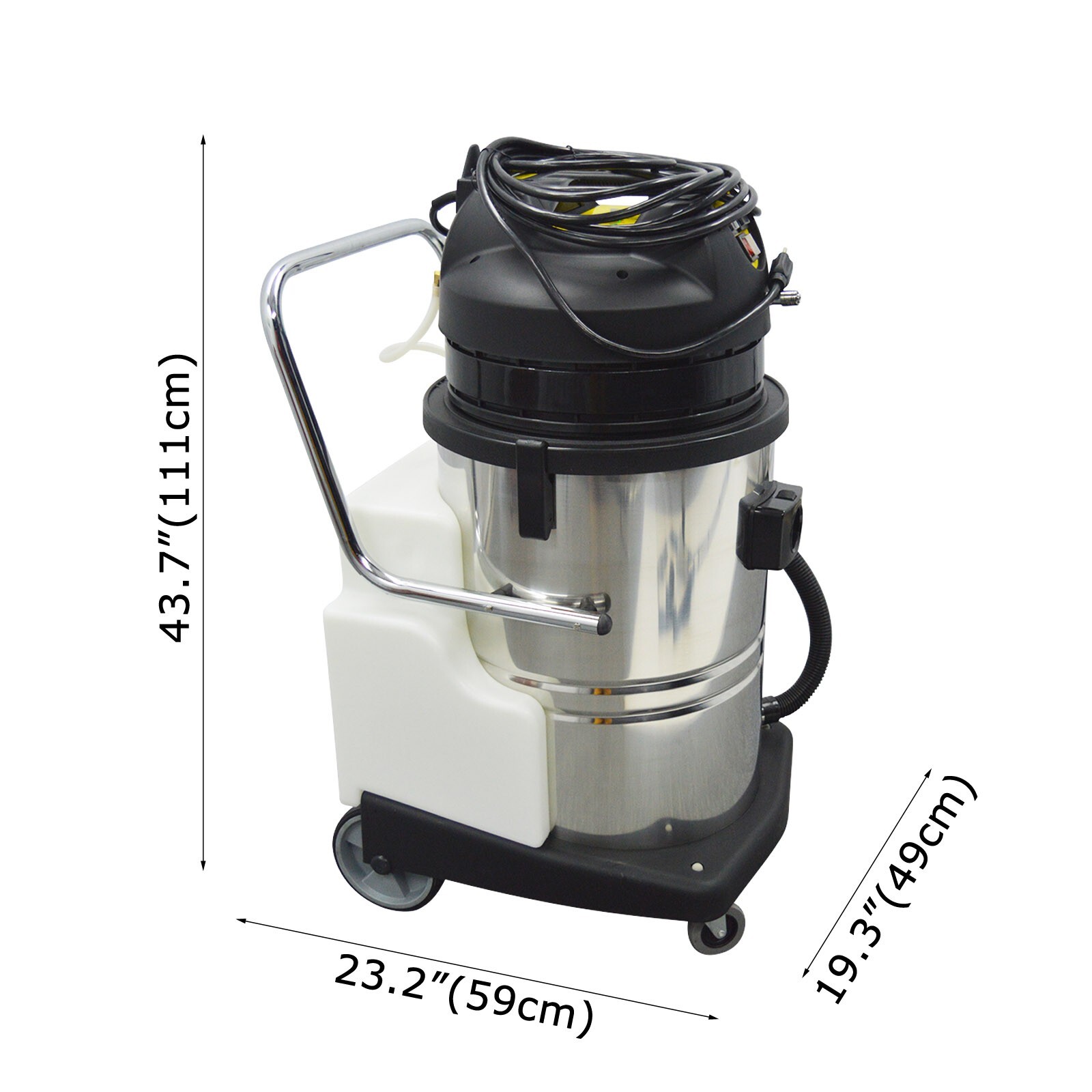 110V 2.7HP 3 in 1 80L Carpet Extractor Machine Wet/Dry Vacuum Cleaner