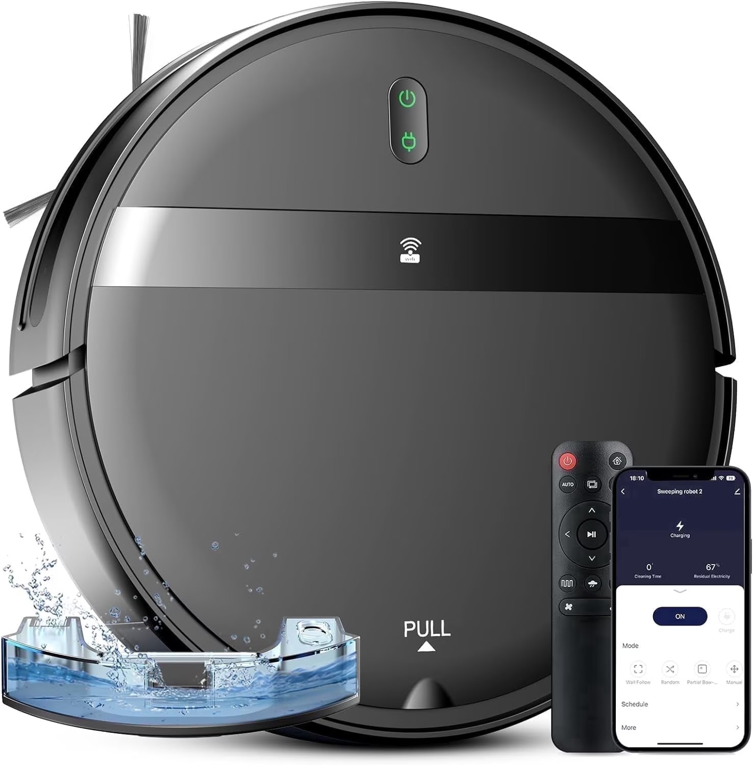 Robot Vacuum Cleaner G20 Vacuum and Mop Combo for Pet Hair Hard Floor, Wifi/Alex