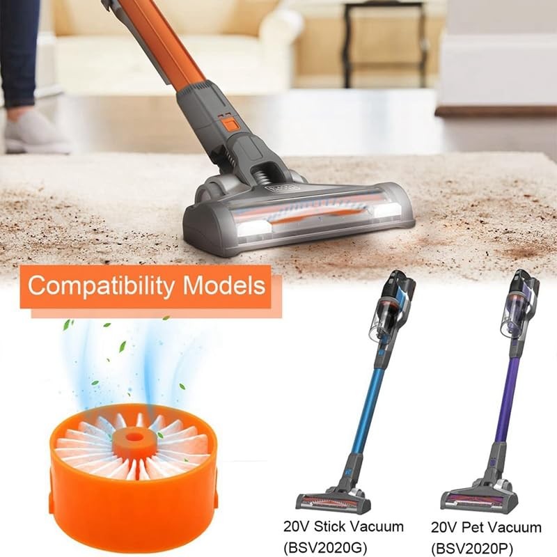 4 Pack Filter Element for Black + Decker BSV2020G Wireless Vacuum Cleaner